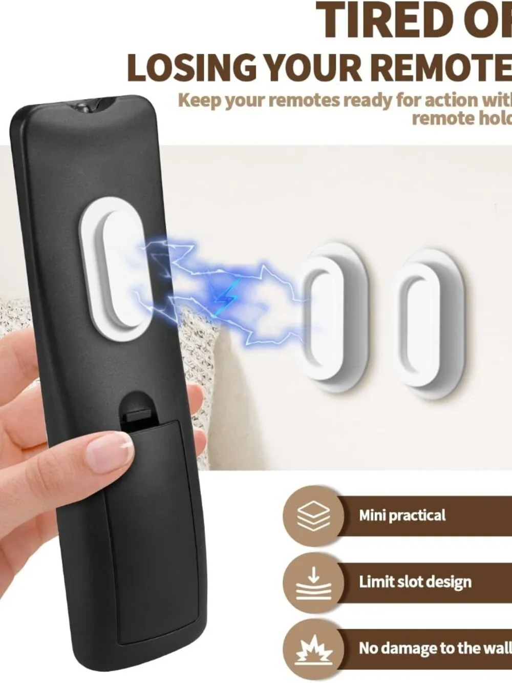 Silicone Magnetic Remote Holder – Wall-Mounted Organizer for TV, Fan & AC